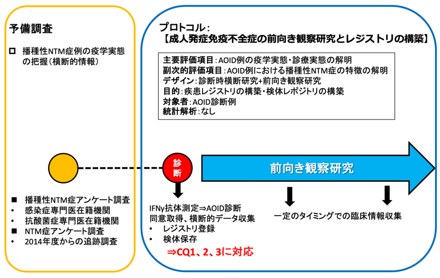 図:プロトコル:【成人発症免疫不全症の前向き観察研究とレジストリの構築】